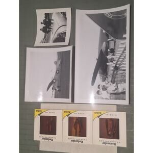 WWII USAAF Aircraft Photos Kodachrome Slides Biplane Trainer Airfield Lot